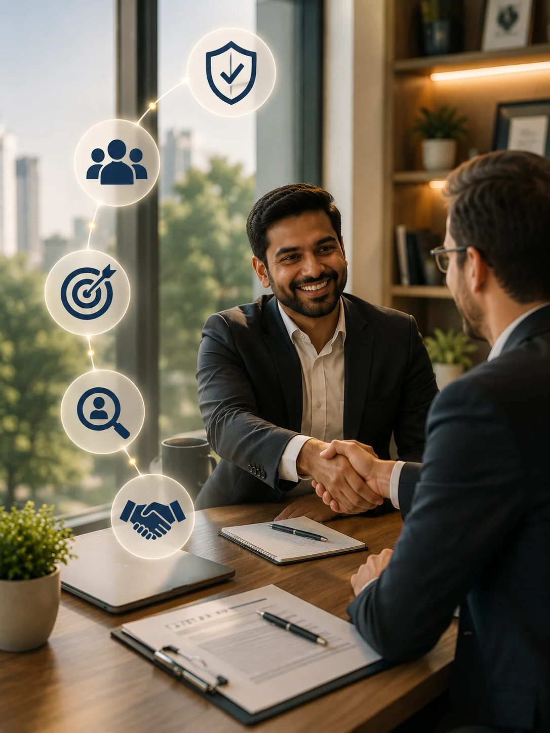 Business meeting and trust